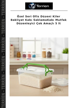 Özel Seri Ofis Düzeni Kiler Bakliyat Kabı SaklamaKabı Mutfak Düzenleyici Çok Amaçlı 5 lt