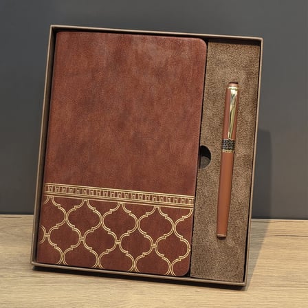 Not Defteri Şkin Hediye Hediyelik Set Öğretmenler Günü Hediyesi Kutulu Deri Defter Kalem Seti