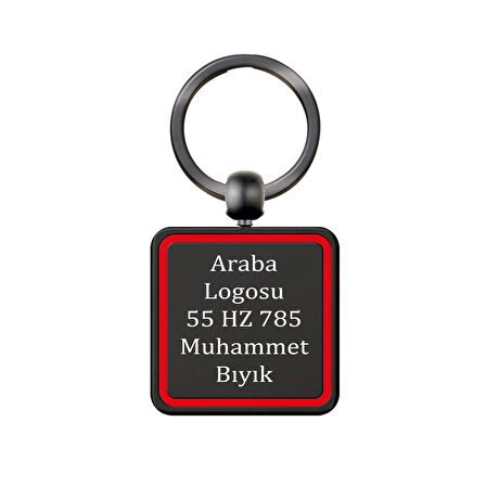 İsme Kişiye Özel Logolu Metal Unisex Anahtarlık 