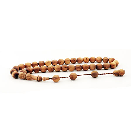 Pigado Özel Tasarım Küre Kesim Zeytin Ağacı Tesbih 10 mm