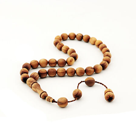 Pigado Özel Tasarım Küre Kesim Zeytin Ağacı Tesbih 10 mm