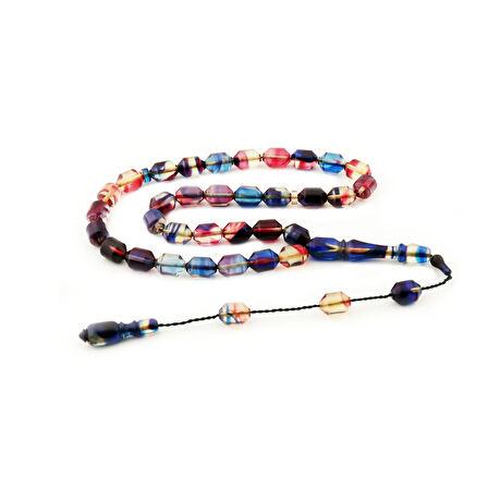 Pigado Kübik Kesim Sistemli Sıkma Kehribar Tesbih Tespih