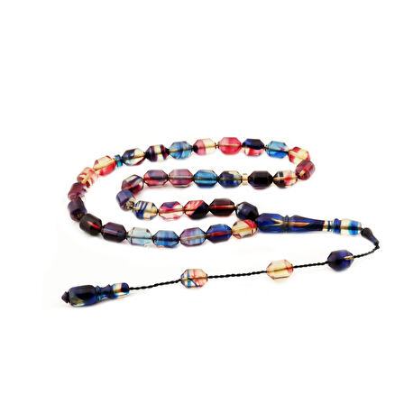 Pigado Kübik Kesim Sistemli Sıkma Kehribar Tesbih Tespih