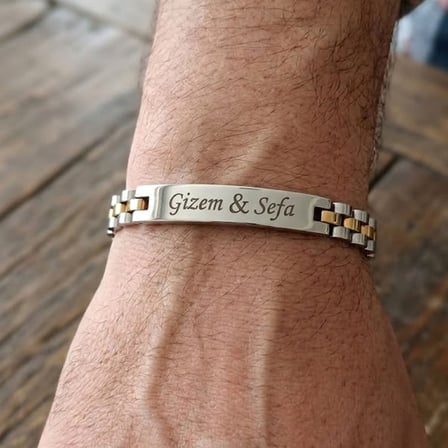 Pigado İsme Kişiye Özel 316L Paslanmaz Çelik Rolex Erkek Bileklik