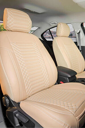 
Peugeot 307 Lüx Deri OTO KOLTUK KILIFI Ön Arka Takım Set EXCLUSİVE BEJ