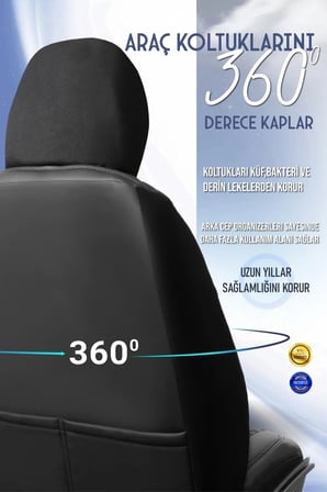 
Bmw 2 SERİSİ 216d Lüx Deri OTO KOLTUK KILIFI Ön Arka Takım Set EXCLUSİVE TAM SİYAH