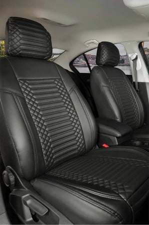 Hyundai Tuscon Lüx Deri OTO KOLTUK KILIFI Ön Arka Takım Set EXCLUSİVE TAM SİYAH