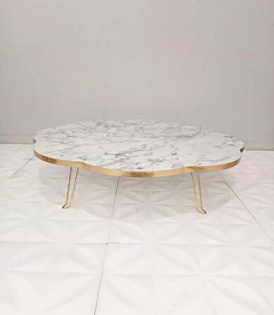 GOLD DETAYLI 90 CM PAPATYA YER SOFRASI