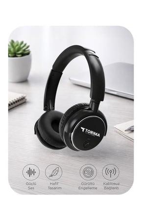 Özel Üretim Müzik Aracı Ses Aygıtı Dinleme Gereci Bluetooth Kulaklık HD20 Siyah
