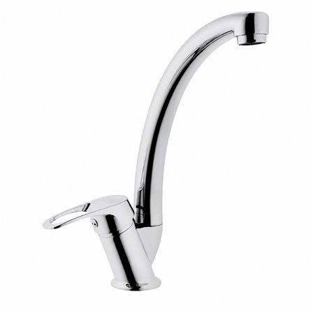 Purvex Home Klasik Mix Kuğu Evye Bataryası - Pirinç Gövde Krom Kaplama Aç-Kapa Mutfak Tezgah Üstü Musluğu 24 Ay Garantili
