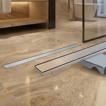 Purvex Home Lineer Duş Kanalı - Fırçalanmış 304 Paslanmaz Çelik Duş Süzgeci, Koku Önleyici Trap  40 cm