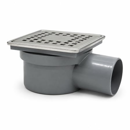 Purvex Home 10x10 Paslanmaz Metal Çerçeveli Paslanmaz Yer Süzgeci - Yandan Çıkışlı