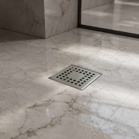 Purvex Home 10x10 Paslanmaz Metal Çerçeveli Paslanmaz Yer Süzgeci - Yandan Çıkışlı
