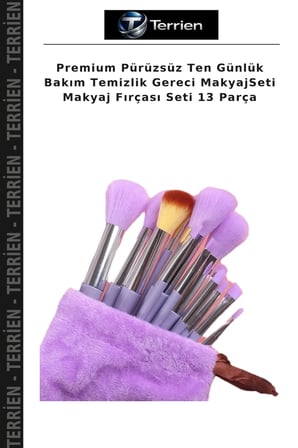 Premium Pürüzsüz Ten Günlük Bakım Temizlik Gereci MakyajSeti Makyaj Fırçası Seti 13 Parça