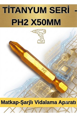 3 ADET- PH2 X50MM TİTANYUM SERİ matkap-şarjlı vidalama aparatı, dayanıklılığı ve uzun ömürlü kullanımı ile öne çıkar