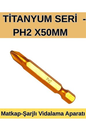 3 ADET- PH2 X50MM TİTANYUM SERİ matkap-şarjlı vidalama aparatı, dayanıklılığı ve uzun ömürlü kullanımı ile öne çıkar