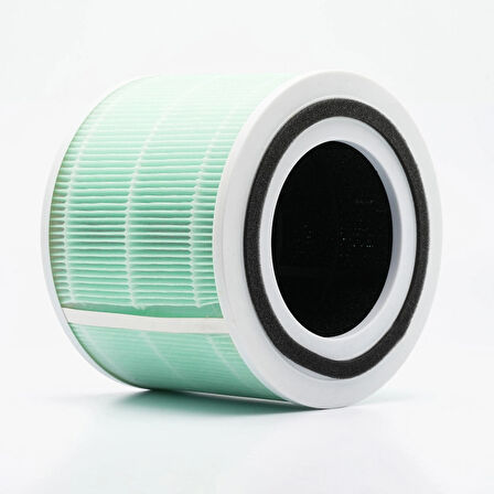 Purmed Levoit Core 300, Core 300S Air Purifier Uyumlu Hepa + Karbon Filtre - Yeşil (Toxin-Smoke)