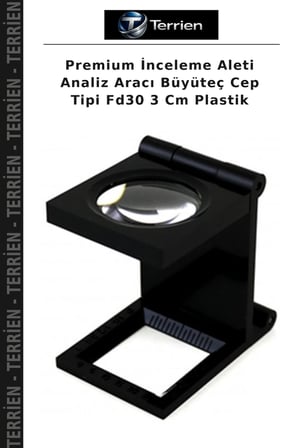 Premium İnceleme Aleti Analiz Aracı Büyüteç Cep Tipi Fd30 3 Cm Plastik