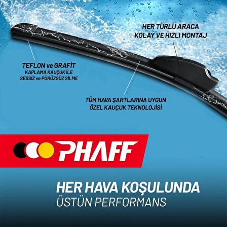 Phaff Silecek Süpürgesi 500Mm Muz Tip Banana 9 Aparatlı