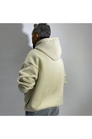 Patchli Oversize Erkek Hoodie