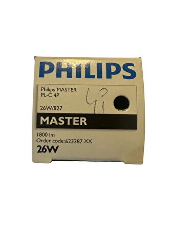 Philips Master PL-C 26W 827 2700K Sarı Işık 4Pinli G24c-3 Duylu