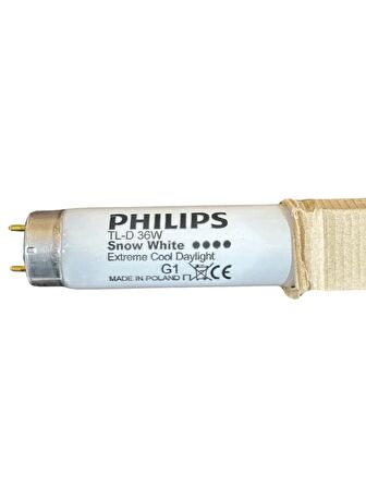 Philips 36W Snow White 12000K (Beyaz Işık) G13 Duylu Floresan (10 Adet)