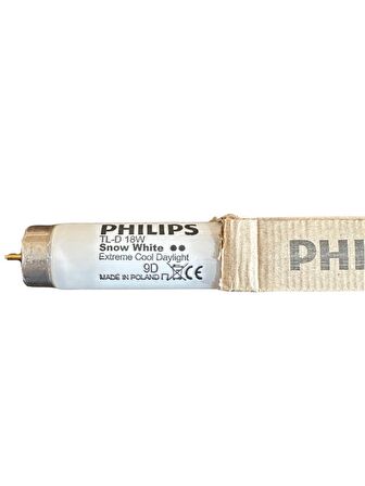 Philips 18W Snow White 12000K (Beyaz Işık) G13 Duylu Floresan (10 Adet)