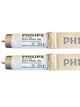 Philips 18W Snow White 12000K (Beyaz Işık) G13 Duylu Floresan (2 Adet)