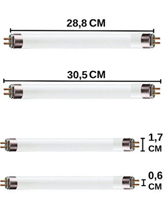 (4 Adet) Philips 8W 765 Beyaz Işık (6500K) G5 Duylu T5 Floresan