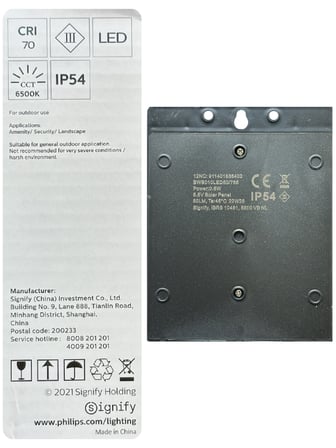 (6 Adet) Philips 5W Beyaz Işık (6500K) Güneş Panelli Duvar Armatür