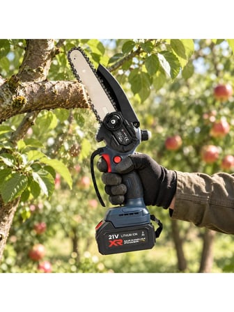 Prohummer PHM011-2M Teleskopik Uzatmalı Profesyonel Akülü Kömürsüz Motor 2li Bahçe Seti - 32mm Dal Budama Makası, 15cm Dal Budama Testeresi ve 2M Uzatma Çubuğu 21V 3ah Çift Batarya