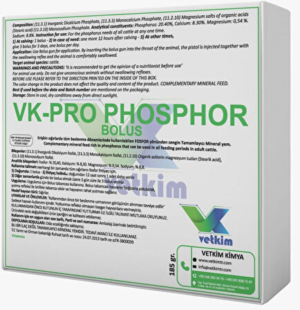 Vk-Pro Phosphor Bolus - 1 Adet 185 gr