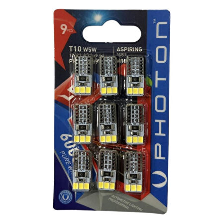 T10 W5W 12V 10SMD LED Aspiring Serie (9'lu Blester)