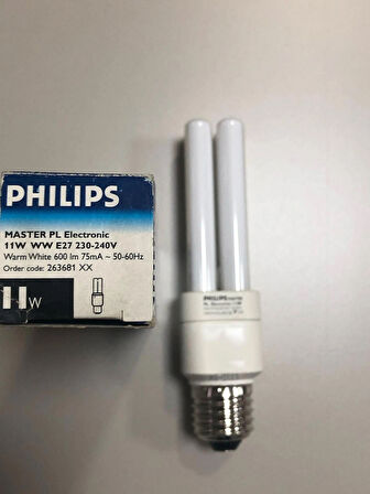 PHILIPS MASTER PL E27  11W =600 LÜMEN  SARI