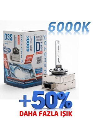 D3s 6000k %50 Daha Fazla Işık Xenon D Serisi Beyaz