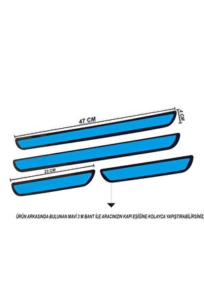 OCTAVİA PLEKSİ KAPI EŞİĞİ PİANO BLACK 4 PARÇA