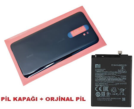 Tkgz Xiaomi Redmi NOTE 8 PRO Arka Pil Batarya Kapağı + PİL (CAM) SİYAH