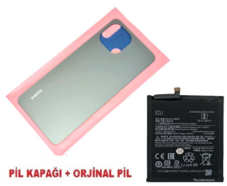 Tkgz Xiaomi Mİ 11 LİTE Arka Pil Batarya Kapağı + PİL (CAM) SİYAH