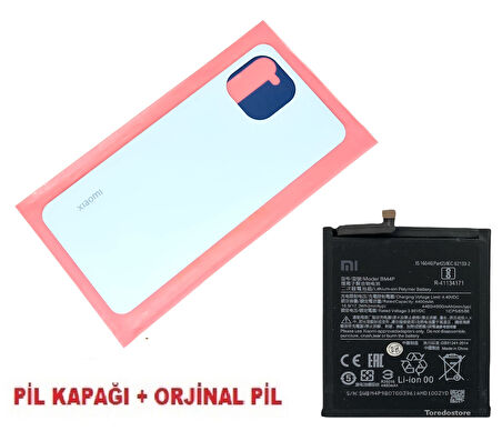Tkgz Xiaomi Mİ 11 LİTE Arka Pil Batarya Kapağı + PİL (CAM) MAVİ
