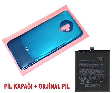 Tkgz Xiaomi POCO F2 PRO Arka Kapak Batarya Pil Kapağı + PİL (CAM) MAVİ