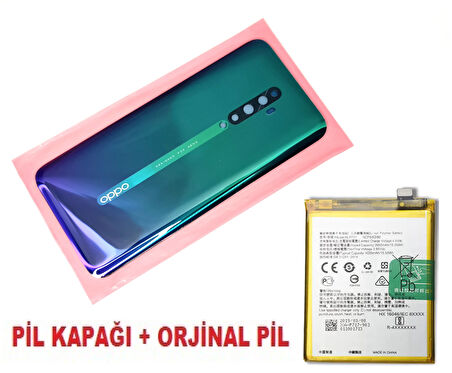 Tkgz Oppo Reno 2Z Arka Pil Batarya Kapağı + PİL (CAM) MAVİ