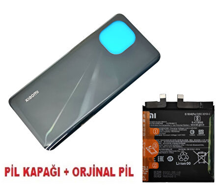Xiaomi Mİ 11 Arka Kapak Batarya Pil Kapağı + PİL (CAM) SİYAH