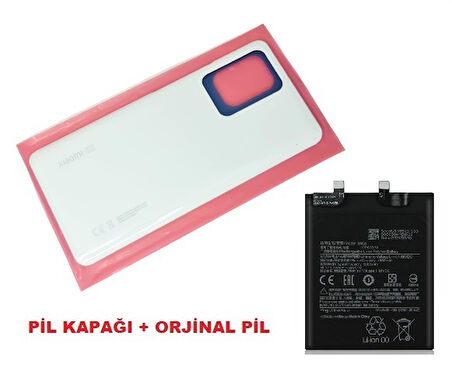 Xiaomi Mi 11T PRO Mİ 11T Arka Pil Batarya Kapağı + PİL (CAM) BEYAZ
