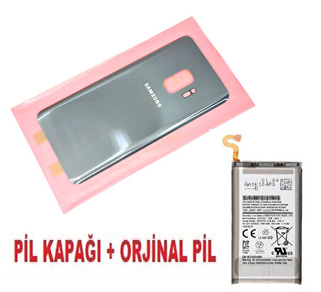 Samsung Galaxy S9 Arka Pil Batarya Kapağı + PİL (CAM) FÜME