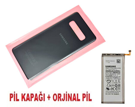Samsung Galaxy S10 PLUS Arka Pil Batarya Kapağı + PİL (CAM) SİYAH