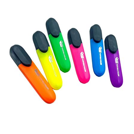 Pin Fosforlu Kalem 800 Canlı Renkler 6 Lı Set