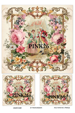 Lineart Pirinç Dekopaj PINK26