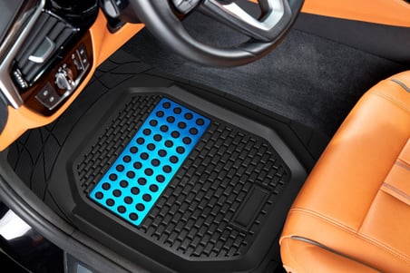 HYUNDAİ KONA 2023 SONRASI | HYBRİD MODEL UYUMLU SİYAH- MAVİ RENK  PREMİUM OTO PASPAS SETİ