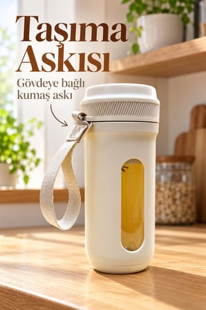 Pipet Girişli Şarjlı Meyve Blenderı Kumaş Askılı
