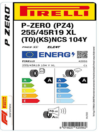 Pirelli 255/45R19 104Y XL P-Zero PZ4 LS T0 PNCS Oto Yaz Lastiği (Üretim Yılı:2025)